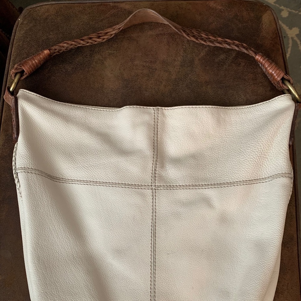 Cute White Leather Shoulder Bag